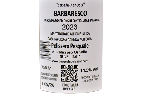 BARBARESCO DOCG "CASCINA CROSA" 2023 - PELISSERO