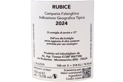 CAMPANIA FALANGHINA IGT "RUBICE" 2024 - MARCO TINESSA
