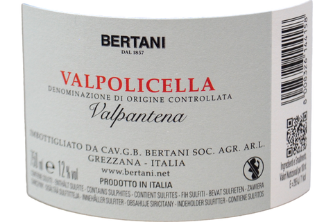 VALPOLICELLA DOC "VALPANTENA" 2024 - BERTANI
