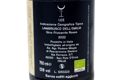 LAMBRUSCO MAESTRI DELL'EMILIA IGT BIO 2022 - PODERE MAGIA
