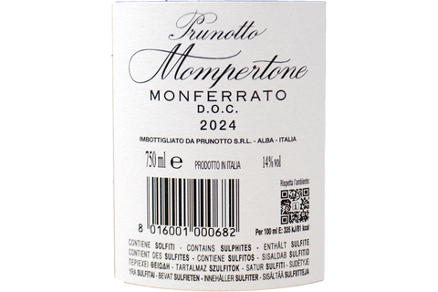 MONFERRATO ROSSO DOC "MOMPERTONE" 2024 - PRUNOTTO