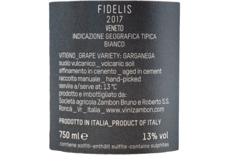 VENETO IGT BIANCO "FIDELIS" 2017 - ZAMBON VULCANO