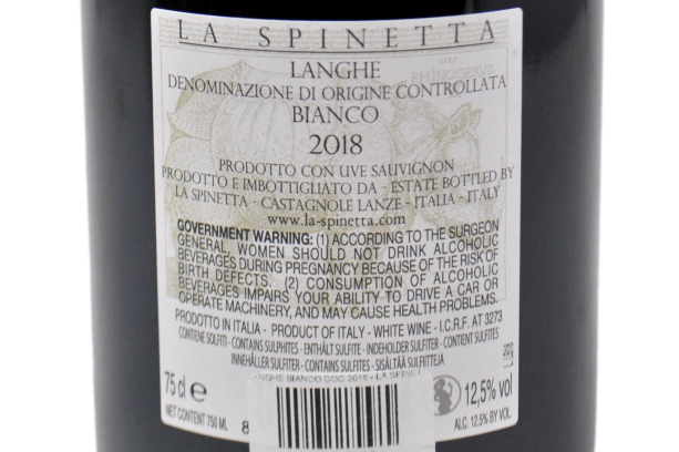 LANGHE BIANCO DOC 2018 - LA SPINETTA