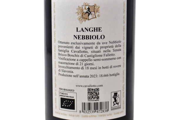 LANGHE NEBBIOLO DOC 2023 - CAVALLOTTO