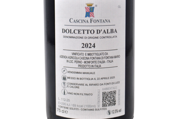 DOLCETTO D'ALBA DOC 2024 - CASCINA FONTANA
