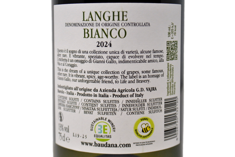 LANGHE BIANCO DOC "DRAGON" 2024 - LUIGI BAUDANA - G.D. VAJRA