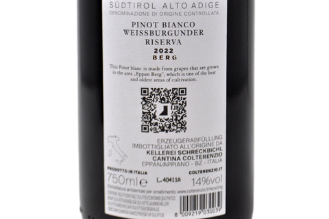 Alto Adige Pinot Bianco DOC "Weisshaus" 2015 - Colterenzio