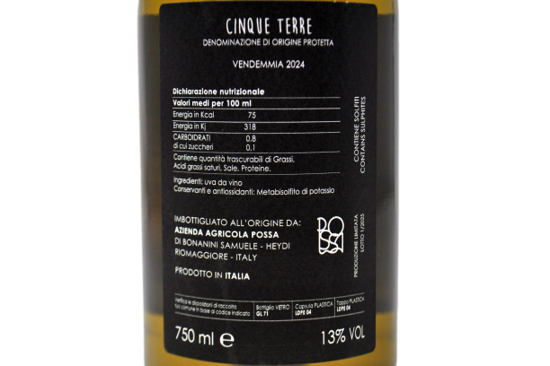 CINQUE TERRE BIANCO DOC "ANFORA" 2024 - AZIENDA AGRICOLA POSSA
