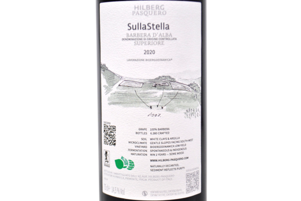 BARBERA D'ALBA DOC SUPERIORE "SULLASTELLA" 2020 - HILBERG PASQUERO