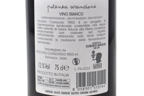BIANCO MACERATO "POTENZA ARANCIONE" 2022 - VECCHIO CONSORZIO 1953