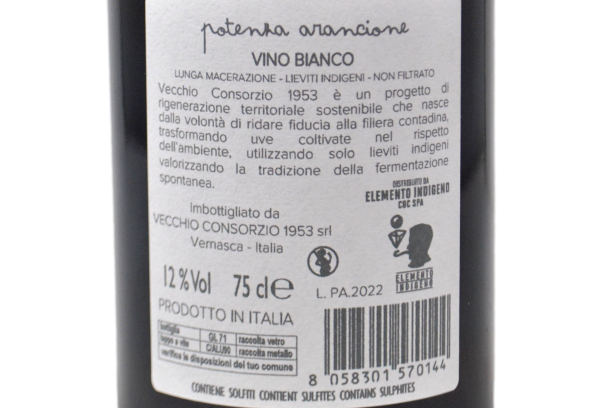 BIANCO MACERATO "POTENZA ARANCIONE" - VECCHIO CONSORZIO 1953