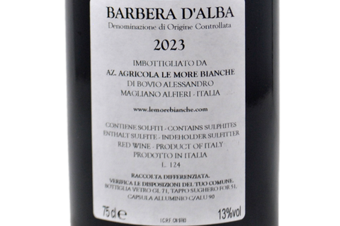 BARBERA D'ALBA DOC 2023 - LE MORE BIANCHE