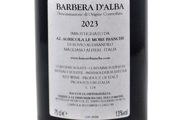 BARBERA D'ALBA DOC 2023 - LE MORE BIANCHE