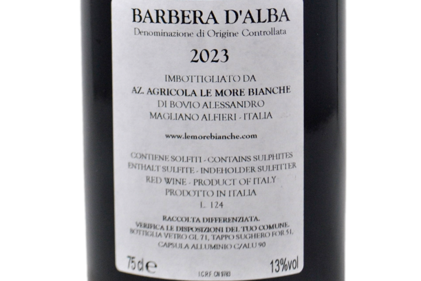 BARBERA D'ALBA DOC 2023 - LE MORE BIANCHE