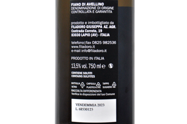 FIANO DI AVELLINO DOCG 2023 - FILADORO