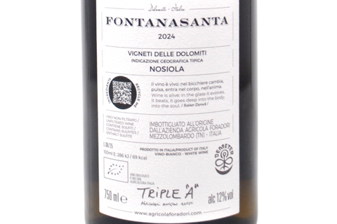 VIGNETI DELLE DOLOMITI IGT NOSIOLA "FONTANASANTA" 2024 - FORADORI