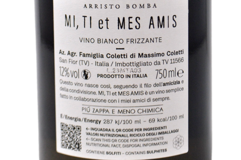 ARRISTO BOMBA VINO BIANCO FRIZZANTE "MI, TI ET MES AMIS" - MASSIMO COLETTI