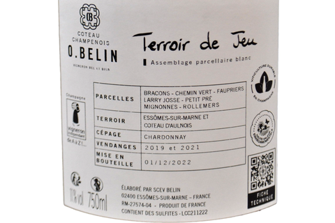 COTEAUX CHAMPENOIS BLANC VENDANGES 2019 ET 2021 - O. BELIN