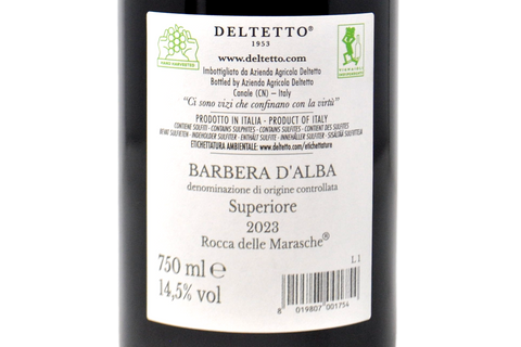 BARBERA D'ALBA DOC SUPERIORE "ROCCA DELLE MARASCHE" 2023 - DELTETTO