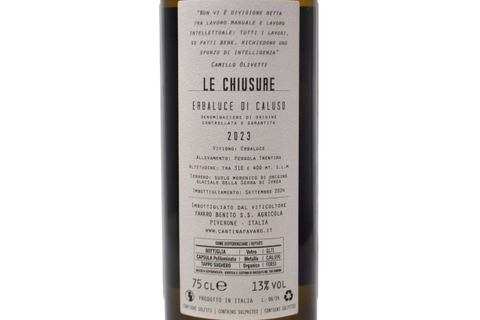 ERBALUCE DI CALUSO DOCG "LE CHIUSURE" 2023 - BENITO FAVARO