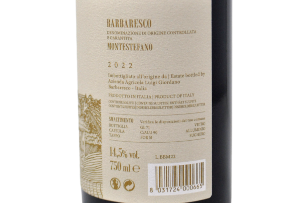 BARBARESCO DOCG "MONTESTEFANO" 2022 - LUIGI GIORDANO