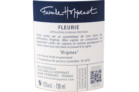 FLEURIE "ORIGINES" 2024 - FAMILLE HOPPENOT