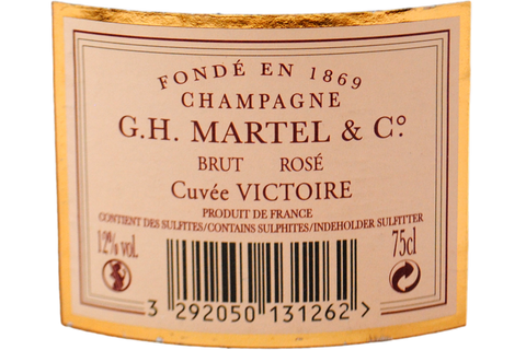 CHAMPAGNE BRUT ROSÉ "CUVÉE VICTOIRE" - G. H. MARTEL & CO