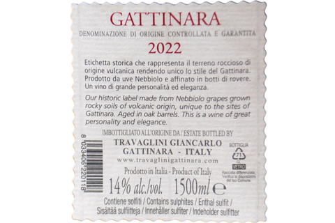 GATTINARA DOCG 2022 MAGNUM IN CASSA LEGNO - TRAVAGLINI