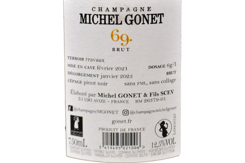 CHAMPAGNE BRUT "6 GRAMMES" - MICHEL GONET