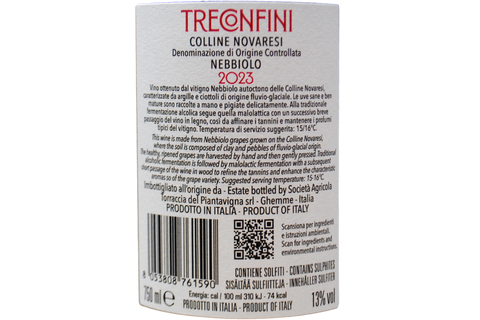 COLLINE NOVARESI NEBBIOLO DOC "TRECONFINI" 2023 - TORRACCIA DEL PIANTAVIGNA