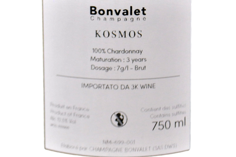 CHAMPAGNE BRUT BLANC DE BLANCS "KOSMOS" - BONVALET CHAMPAGNE