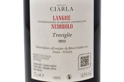 LANGHE NEBBIOLO DOC "TREVIGLIE" 2022 - BRICCO CIARLA