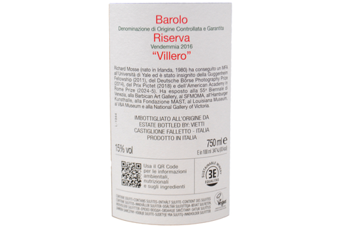 BAROLO DOCG "RISERVA VILLERO" 2013 (Coffret) - VIETTI