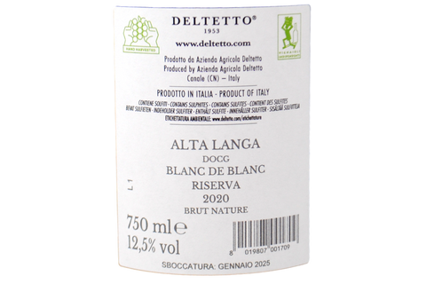 ALTA LANGA DOCG BLANC DE BLANCS RISERVA BRUT NATURE 2020 - DELTETTO