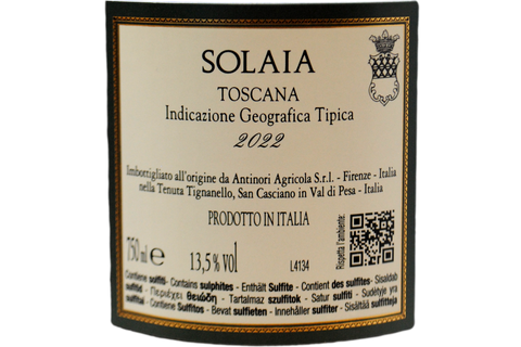 TOSCANA ROSSO IGT “SOLAIA” 2022 - ANTINORI