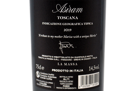 TOSCANA ROSSO IGT "ASIRAM" 2019 (BOTTIGLIE NUMERATE) - TENUTA LA MASSA