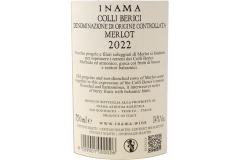 COLLI BERICI MERLOT DOC "CAMPO DEL LAGO" 2022 - INAMA