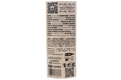 MEXICO MEZCAL ANCESTRAL 100%AGAVE COYOTE BY PESCADOR DE SUEÑOS - TÍO PESCA