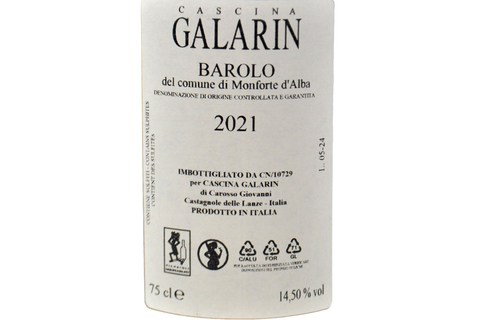 BAROLO DOCG DOC "COMUNE DI MONFORTE" 2021 - CASCINA GALARIN