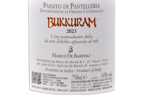 PASSITO DI PANTELLERIA DOC "BUKKURAM SOLE D'AGOSTO" 0,75 L 2023 - MARCO DE BARTOLI