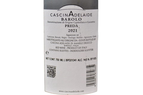 BAROLO DOCG "PREDA" 2021 - CASCINA ADELAIDE