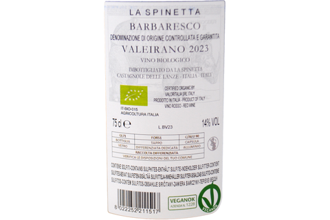BARBARESCO DOCG " VURSU VALEIRANO" 2023 - LA SPINETTA RIVETTI