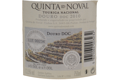 DOURO TINTO DOC TOURIGA NACIONAL “QUINTA DO NOVAL” 2010 - QUINTA DO NOVAL