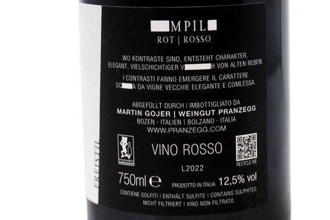 ALTO ADIGE SCHIAVA "CAMPILL" 2022 - WEINGUT PRANZEGG