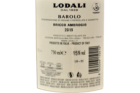 BAROLO DOCG BRICCO AMBROGIO "LORENS" 2019 - WALTER LODALI