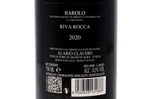 BAROLO DOCG "RIVA ROCCA" 2020 - ALARIO CLAUDIO
