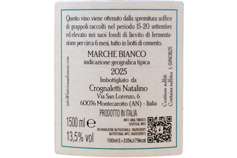 MARCHE BIANCO IGT "DI GINO" 2025 MAGNUM - FATTORIA SAN LORENZO
