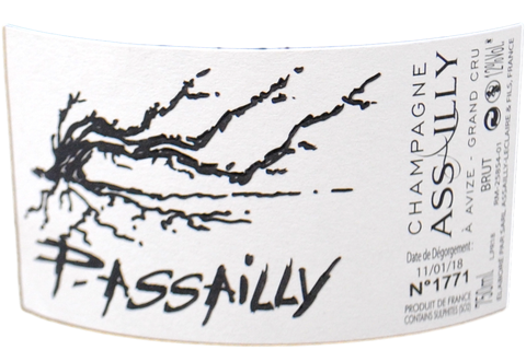 CHAMPAGNE  BRUT BLANC DE BLANCS GRAND CRU À AVIZE CUVÉE "P. ASSAILLY" - ASSAILLY