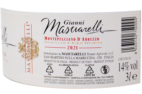 MONTEPULCIANO D'ABRUZZO DOC 2021 JEROBOAM CASSA LEGNO - GIANNI MASCIARELLI