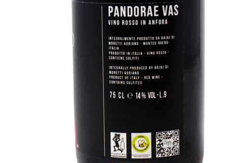 VINO ROSSO IN ANFORA "PANDORAE VAS - BAJAJ